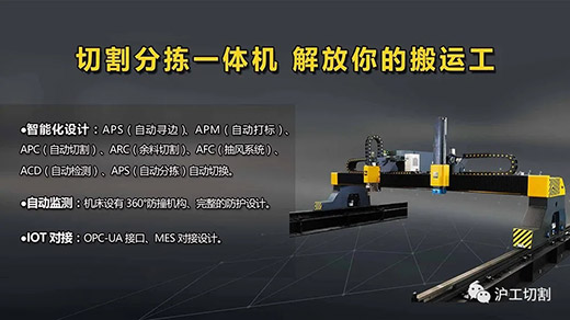 银娱优越会717全自动等离子切割分拣一体机